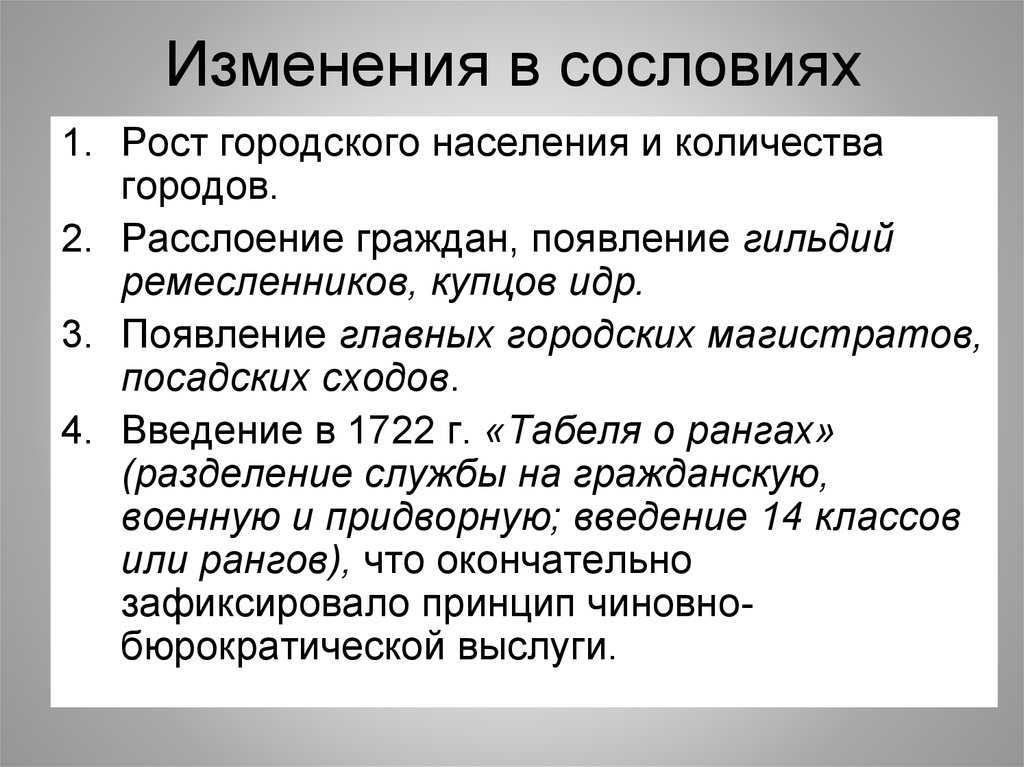 Изменение 1 18. Изменения в сословиях Петра 1. Изменения в сословиях при Петре. Изменеиемв сословиях при Петре. Изменения в жизни сословий при Петре 1.