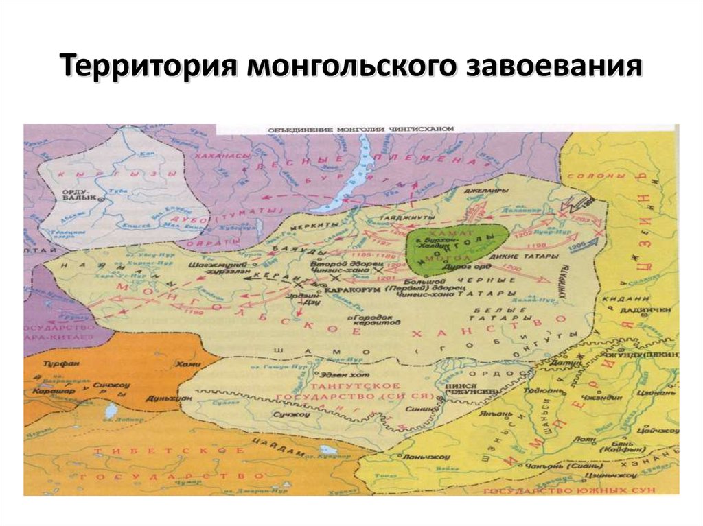Территория монгольского завоевания