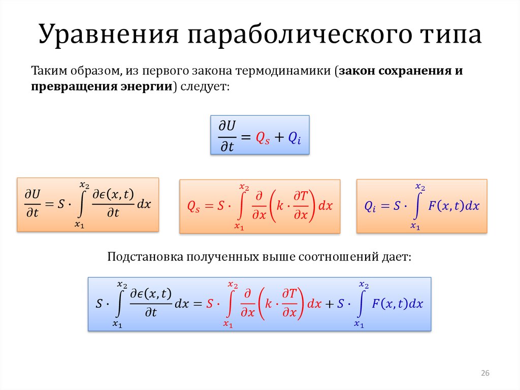 Уравнения параболического типа
