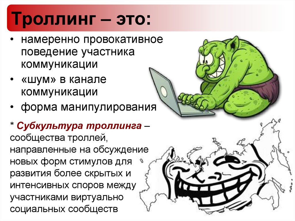 Троллинг в интернете презентация