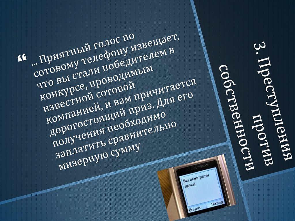 3. Преступления против собственности