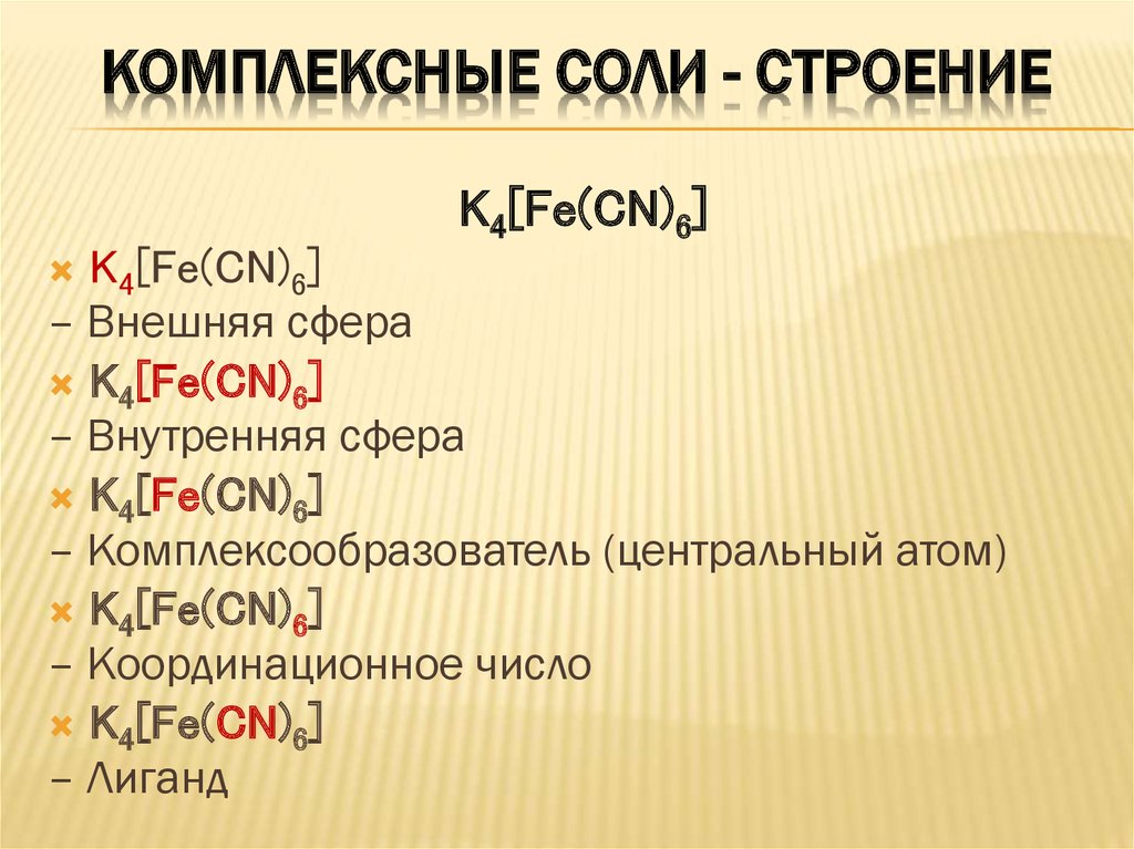 Строение солей