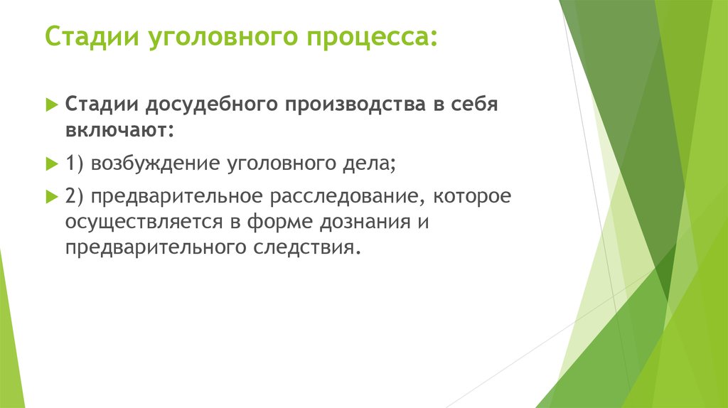 Стадии уголовного процесса презентация