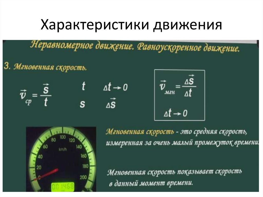 Мгновенное движение. Характеристики движения. Характеристики равноускоренного движения. Равноускоренное прямолинейное движение характеристики. РАВНОУСКОРЕННЫЙ характер движения.