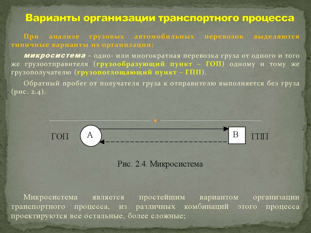 Вариант организация. Варианты организации транспортного процесса. Варианты организации перевозочного процесса. Типичные варианты организации транспортного процесса. Составные элементы транспортного процесса перевозки грузов.