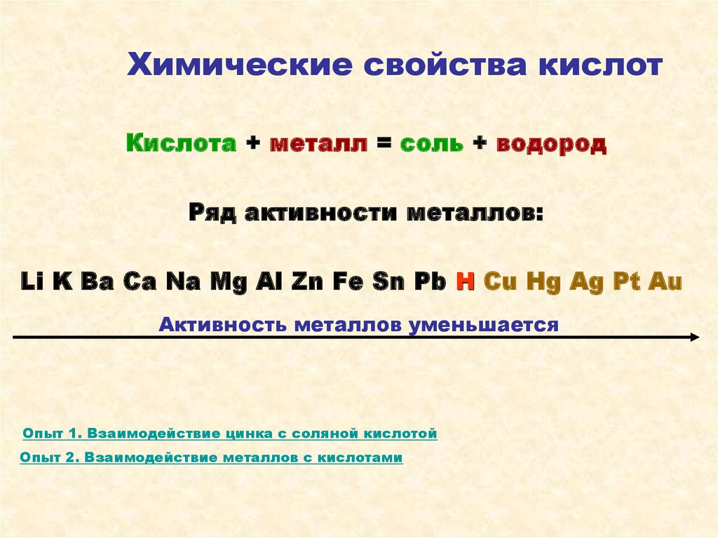 Хим свойства кислот. Химические свойства кислот. Химические свойства кислот кислота металл соль водород. Основные химические свойства кислот.