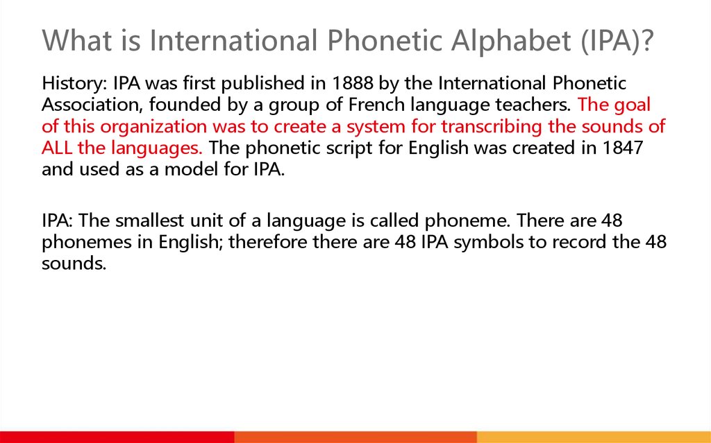 International Phonetic Alphabet Online Presentation