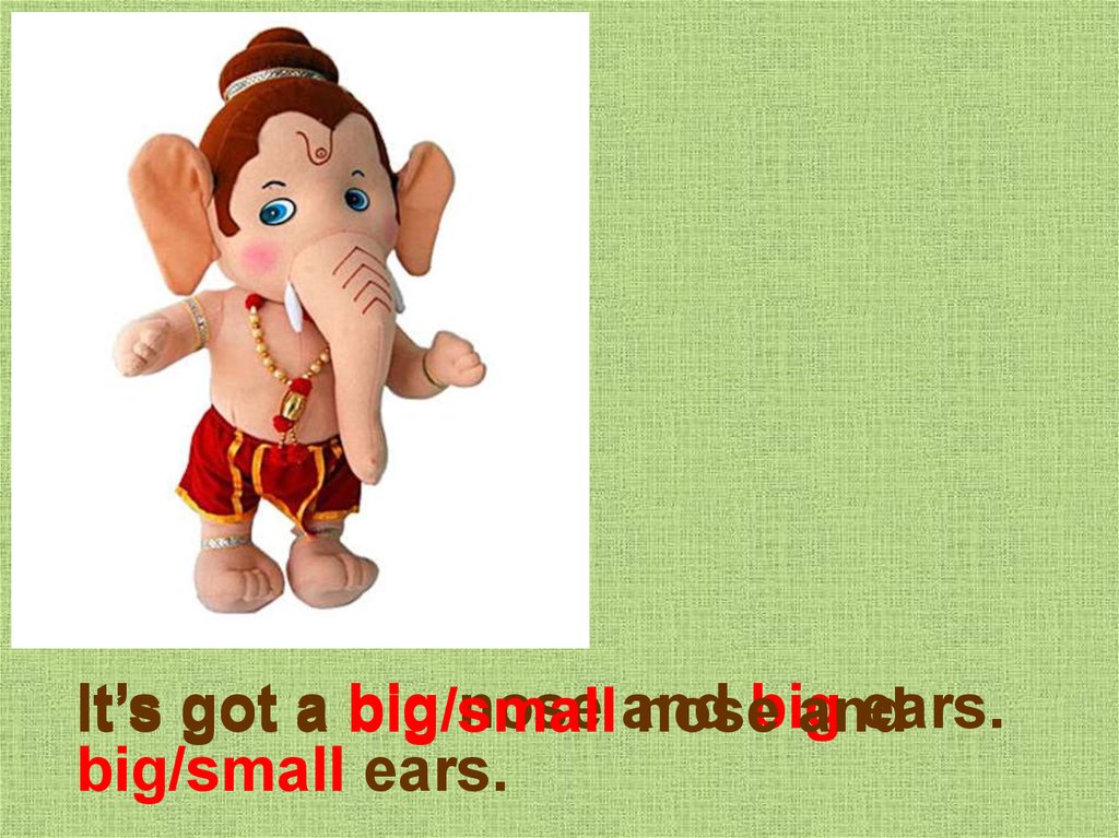 He s got big ears. Презентация big small. Big small Ears. Big Ears small Ears. Small nose big Ears.