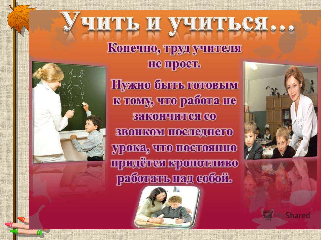 Презентация по профессии учитель