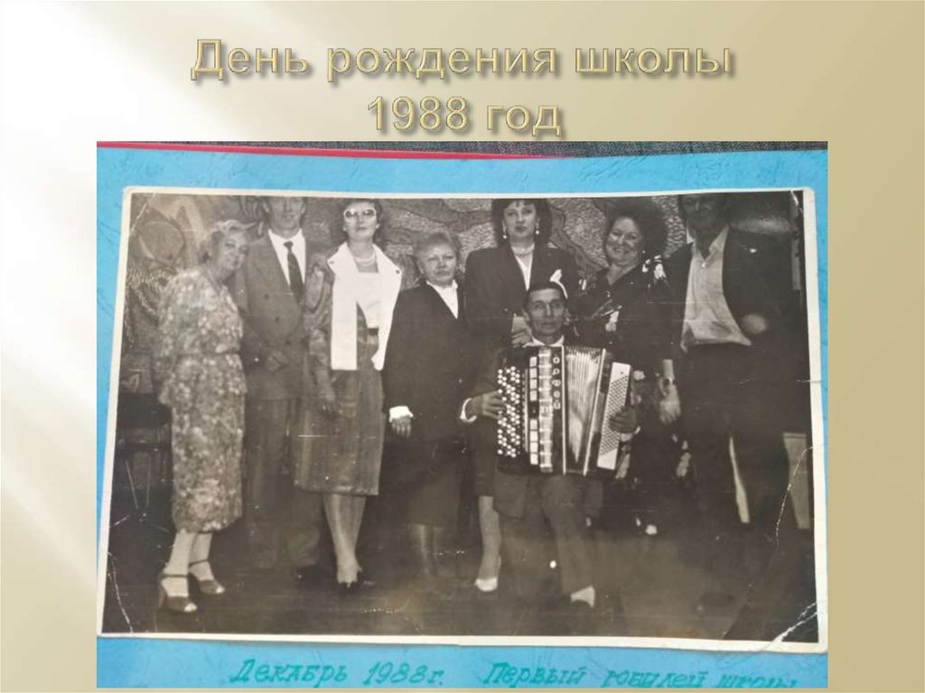 День рождения школы 1988 год