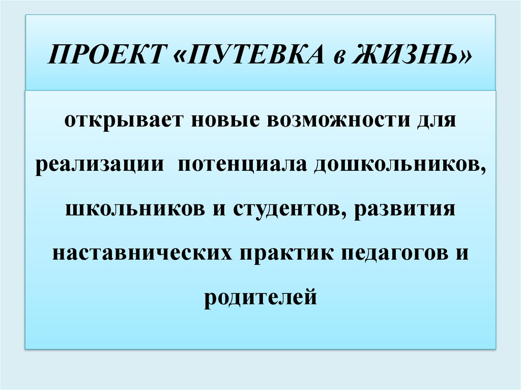 Проект "Путевка в жизнь" - Благотворительный фонд "На Крыльях Добра"