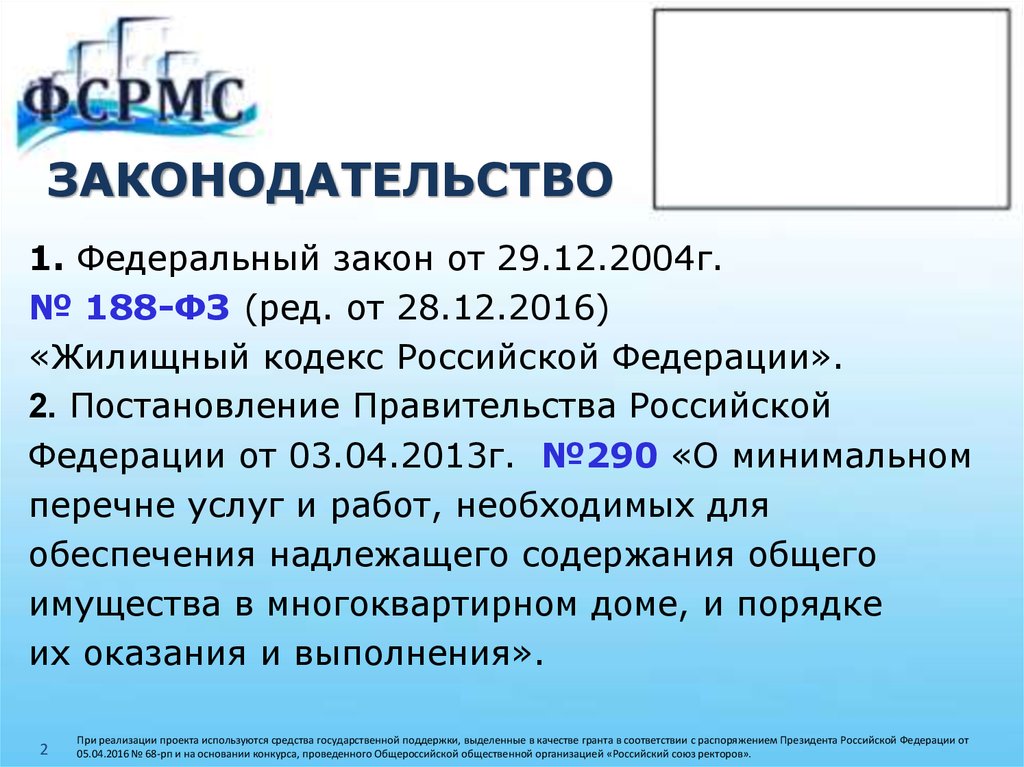 Первое федеральное. ФЗ 188. Федеральный закон 188. 188-ФЗ от 29.12.2004. ФЗ-188 жилищный кодекс.