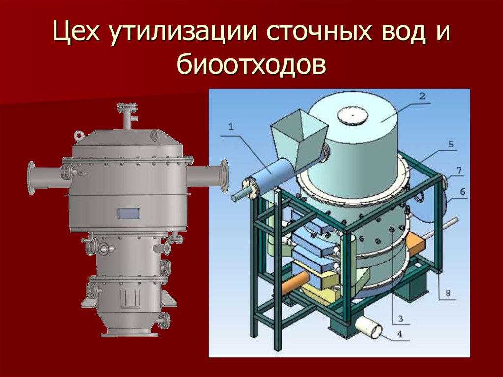 Цех утилизации сточных вод и биоотходов