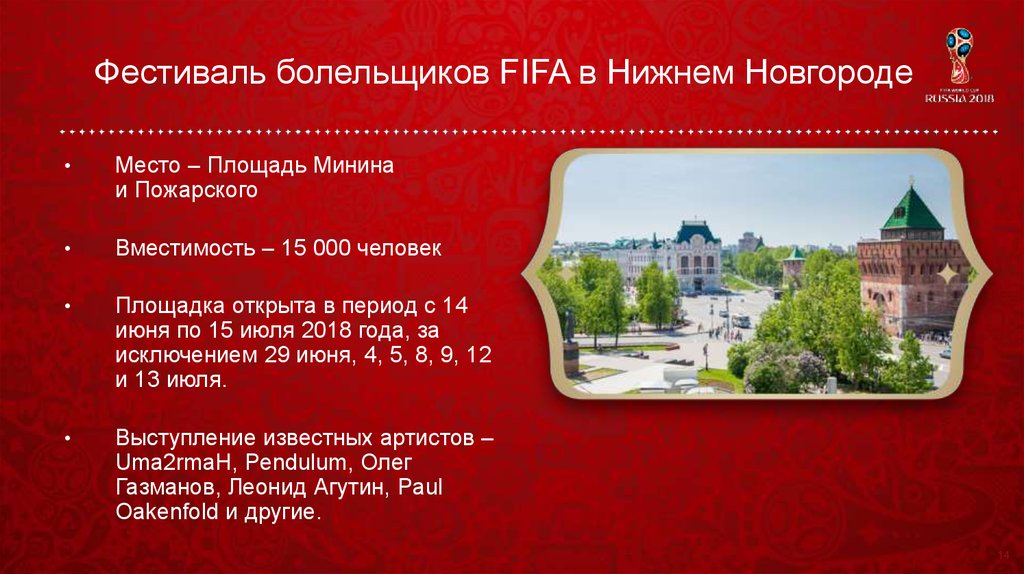 Фестиваль болельщиков FIFA в Нижнем Новгороде