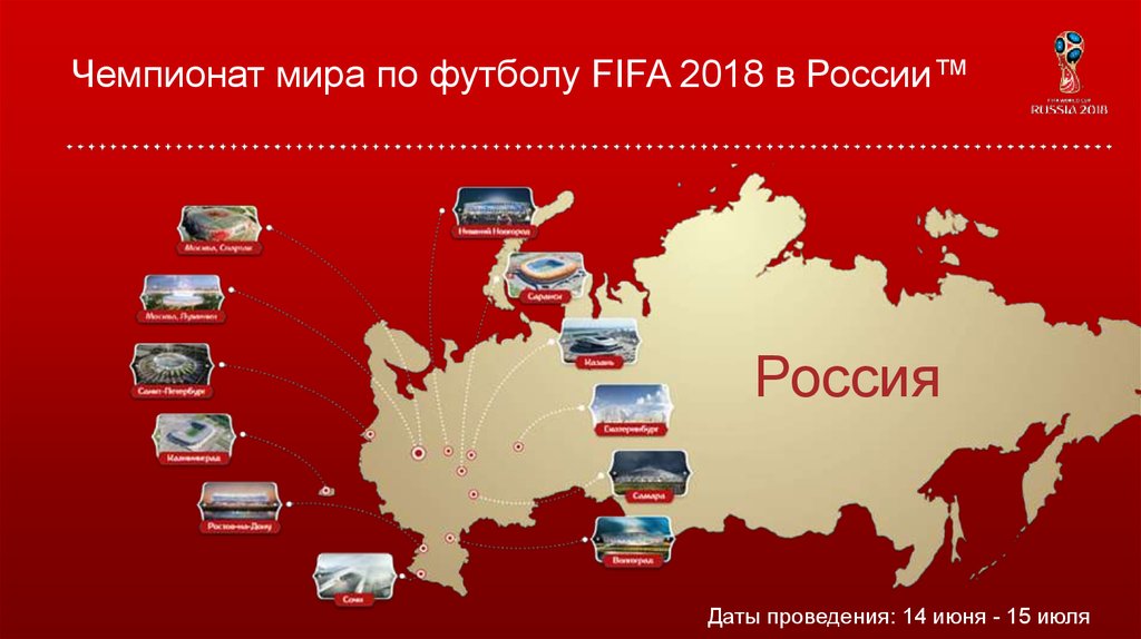 Где пройдет чемпионат по футболу 2018. ЧМ 2018 презентация. Презентация ЧМ по футболу 2018. Карта городов ЧМ по футболу 2018.