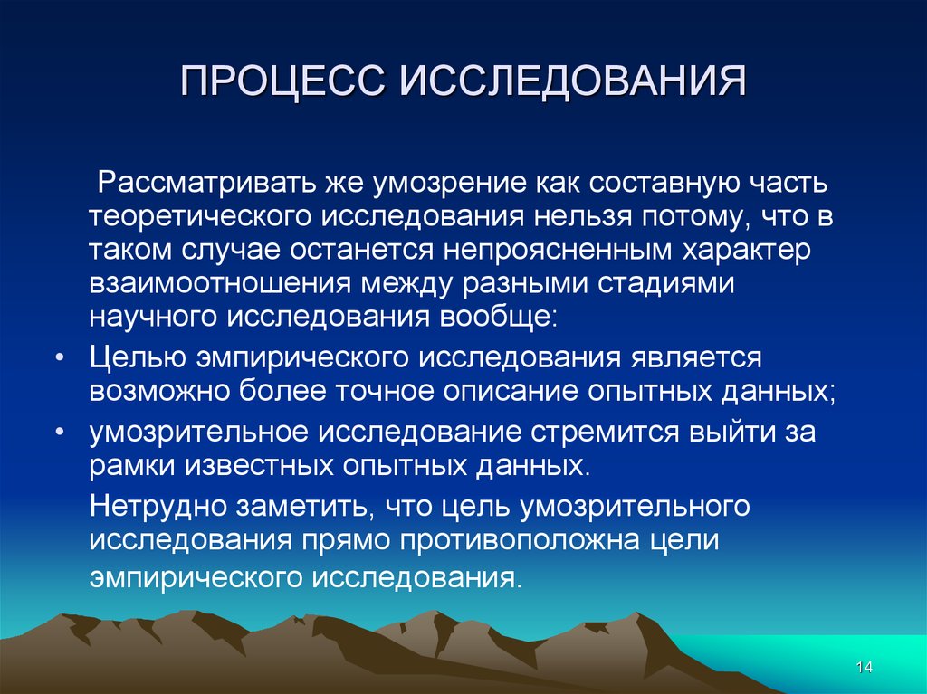 Обследование процессов. Процесс исследования. Исследовательский процесс это. Умозрение это в философии. Умозрительные теории.