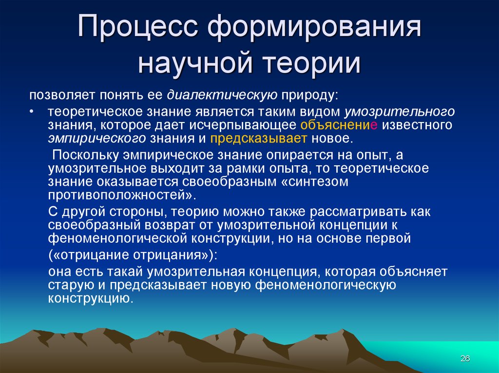 Формирование научного. Формирование научной теории. Процесс формирования научной теории. Основа научной теории.. Основные компоненты научной теории.