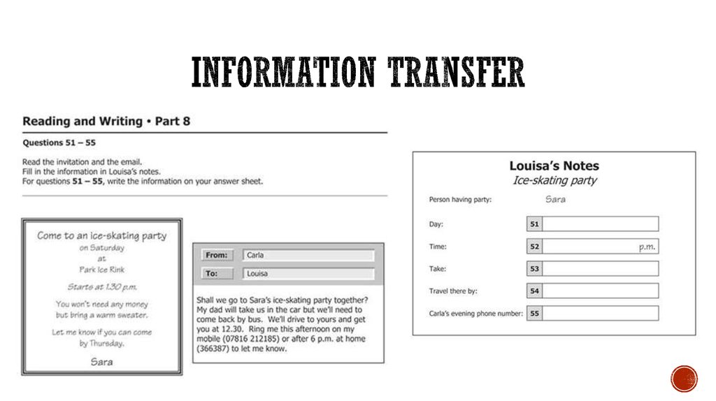 Information transfer