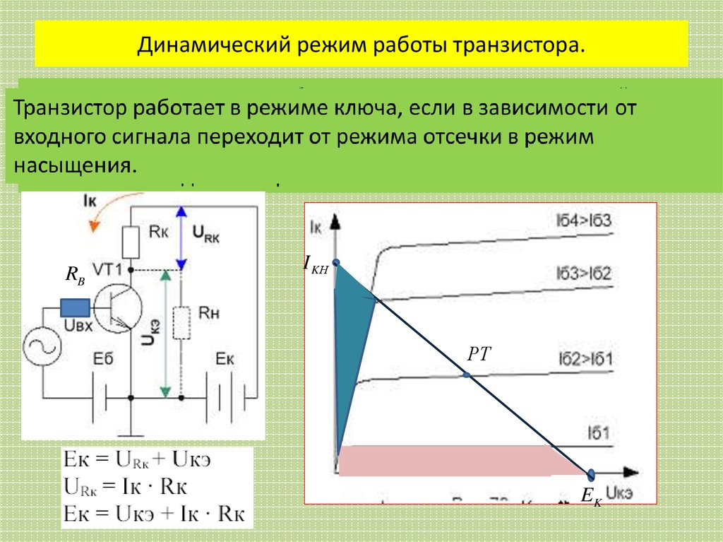 Динамический режим работы транзистора.