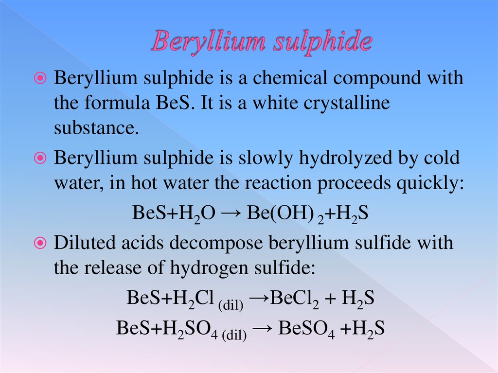Beryllium sulphide