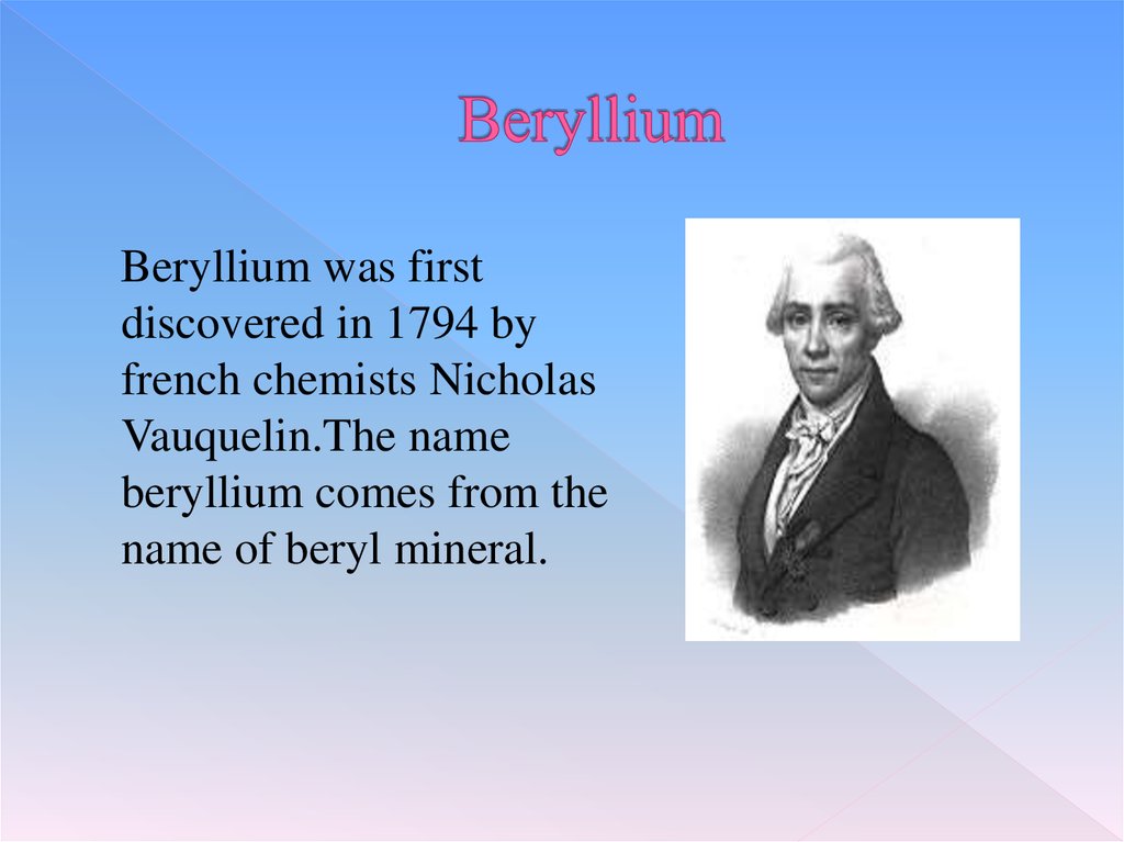 how was beryllium discovered