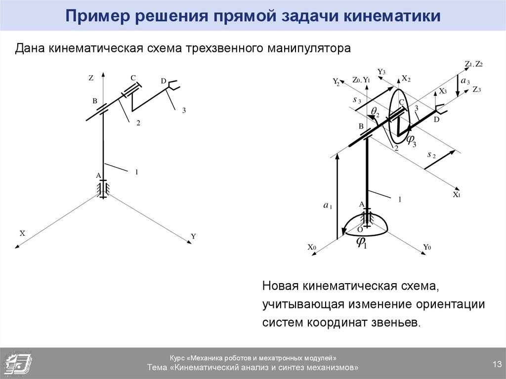 Составить кинематическую схему механизма посчитать число звеньев и кинематических пар