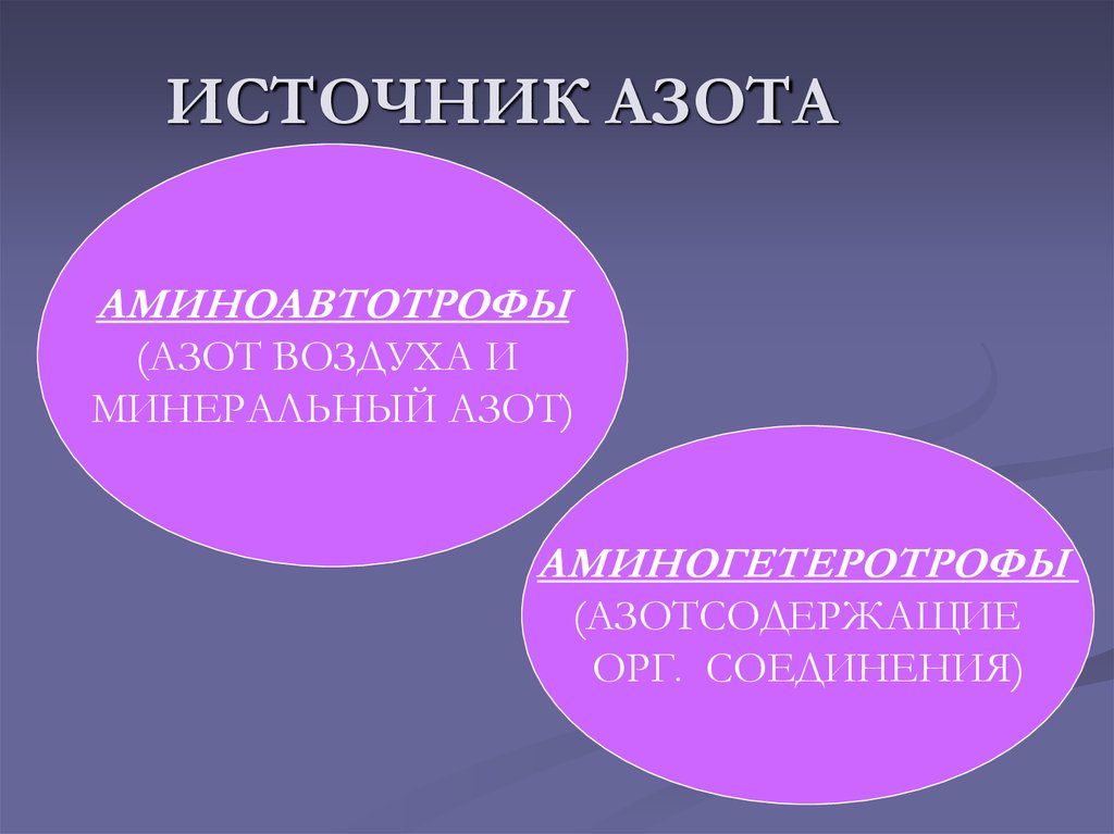 ИСТОЧНИК АЗОТА