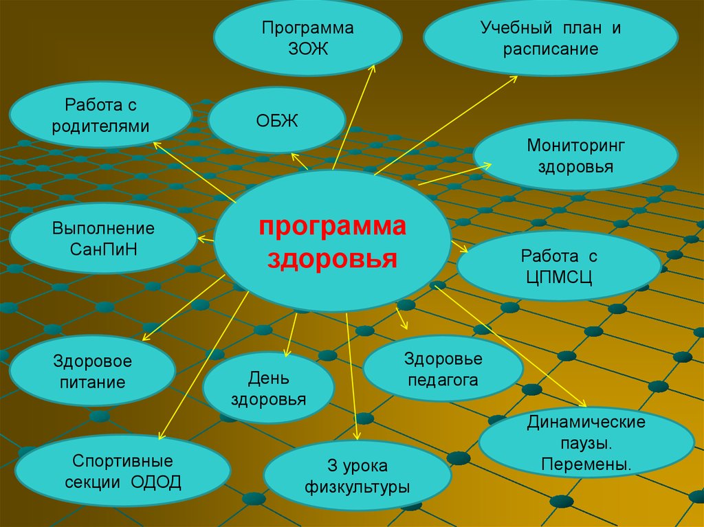 Организация здоровья сберегающей среды презентация