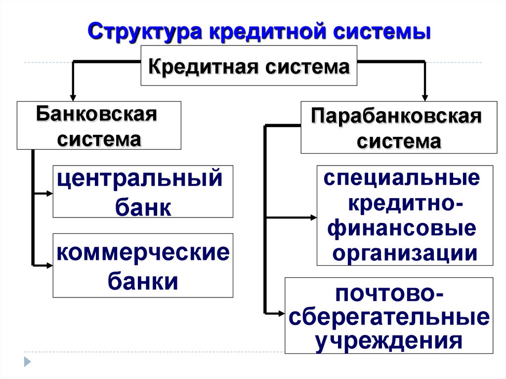 Структура кредитной системы