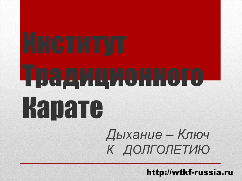 Институт Традиционного Карате