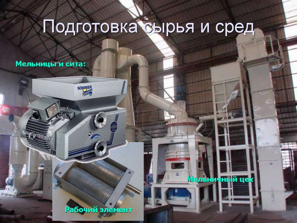 Подготовка сырья и сред