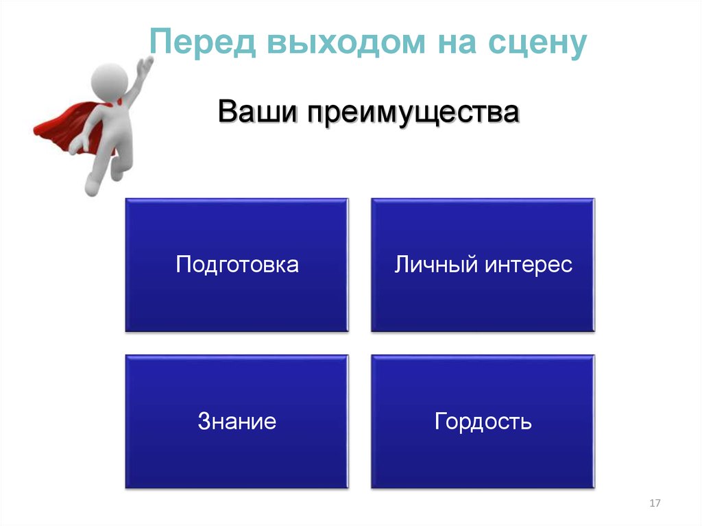 Перед выходом. Ваши преимущества. Ваши преимущества перед другими кандидатами. Ваши личные достоинства. Достижения питч проекта в схемах.