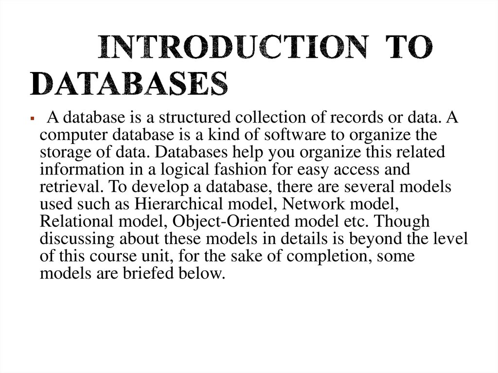 introduction to database assignment