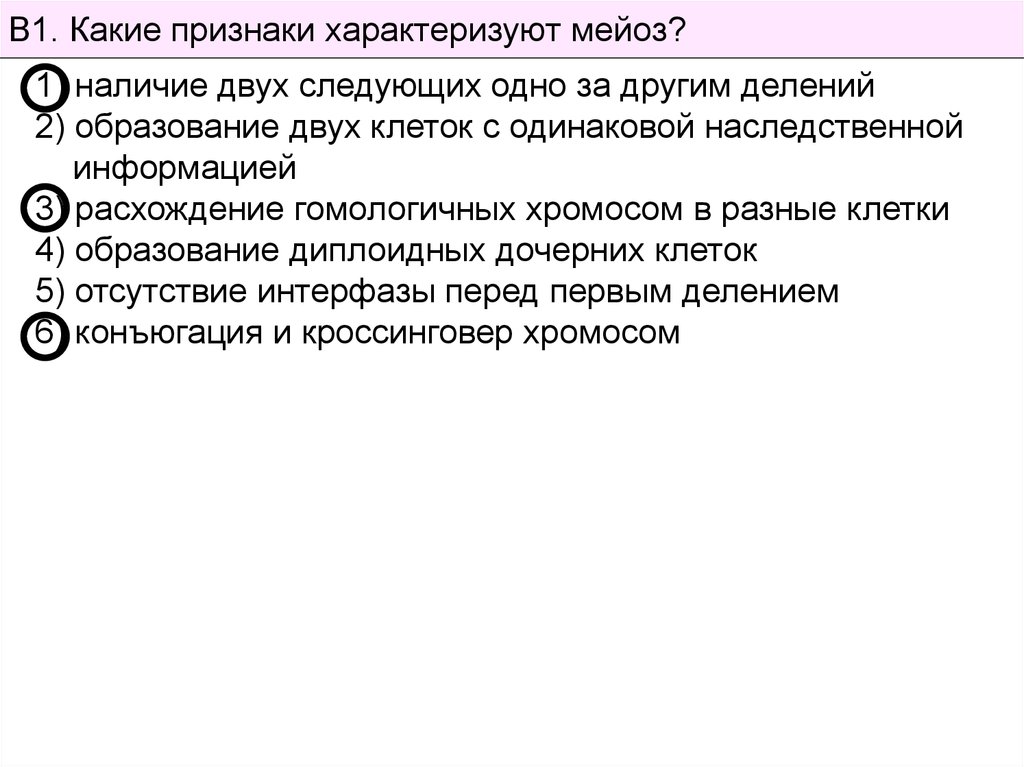 Биологическое значение мейоза заключается в. Какие признаки характеризуют мейоз.