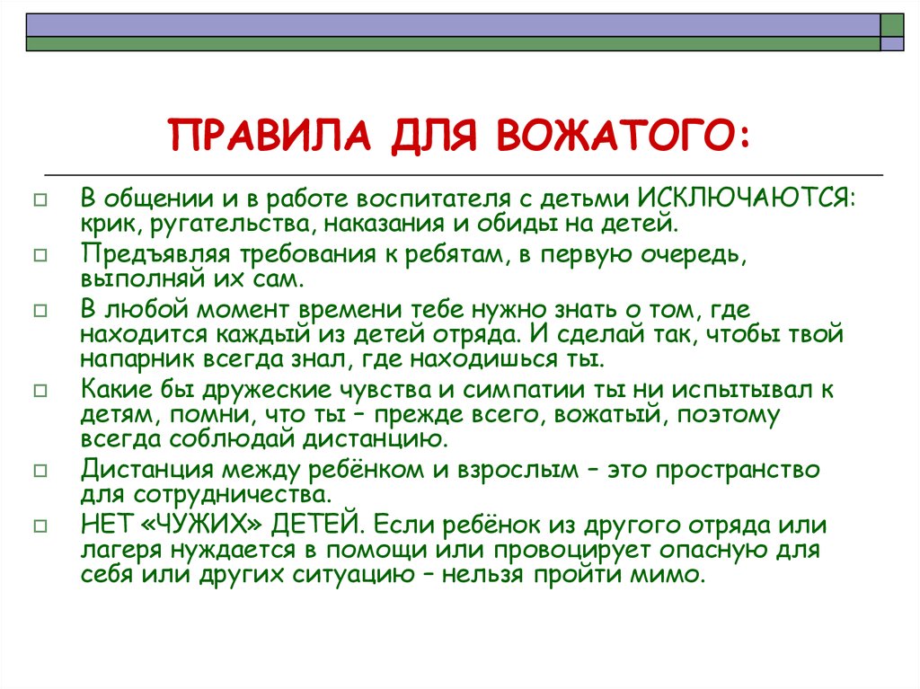 Деятельность вожатого в лагере презентация