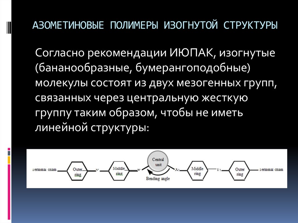 АЗОМЕТИНОВЫЕ ПОЛИМЕРЫ ИЗОГНУТОЙ СТРУКТУРЫ
