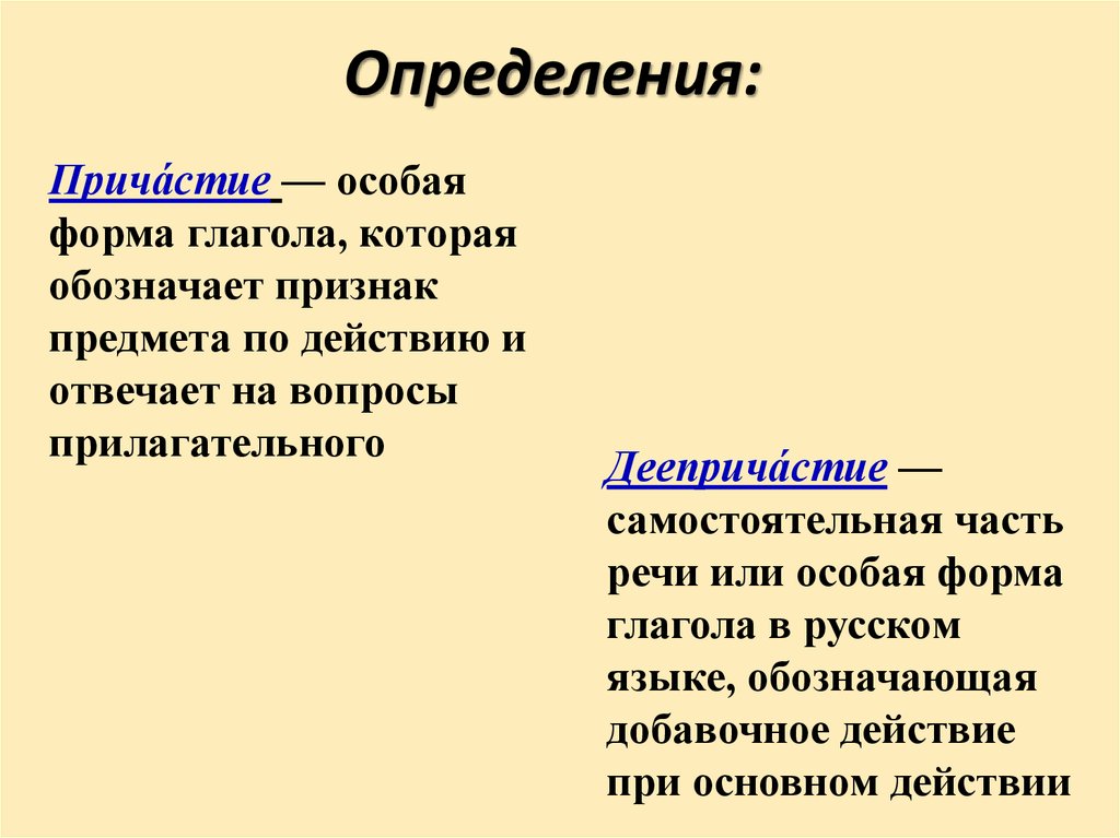 Причастия и деепричастия презентация