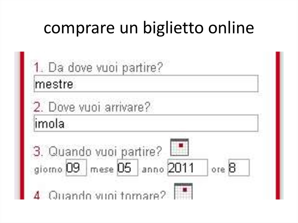 comprare un biglietto online