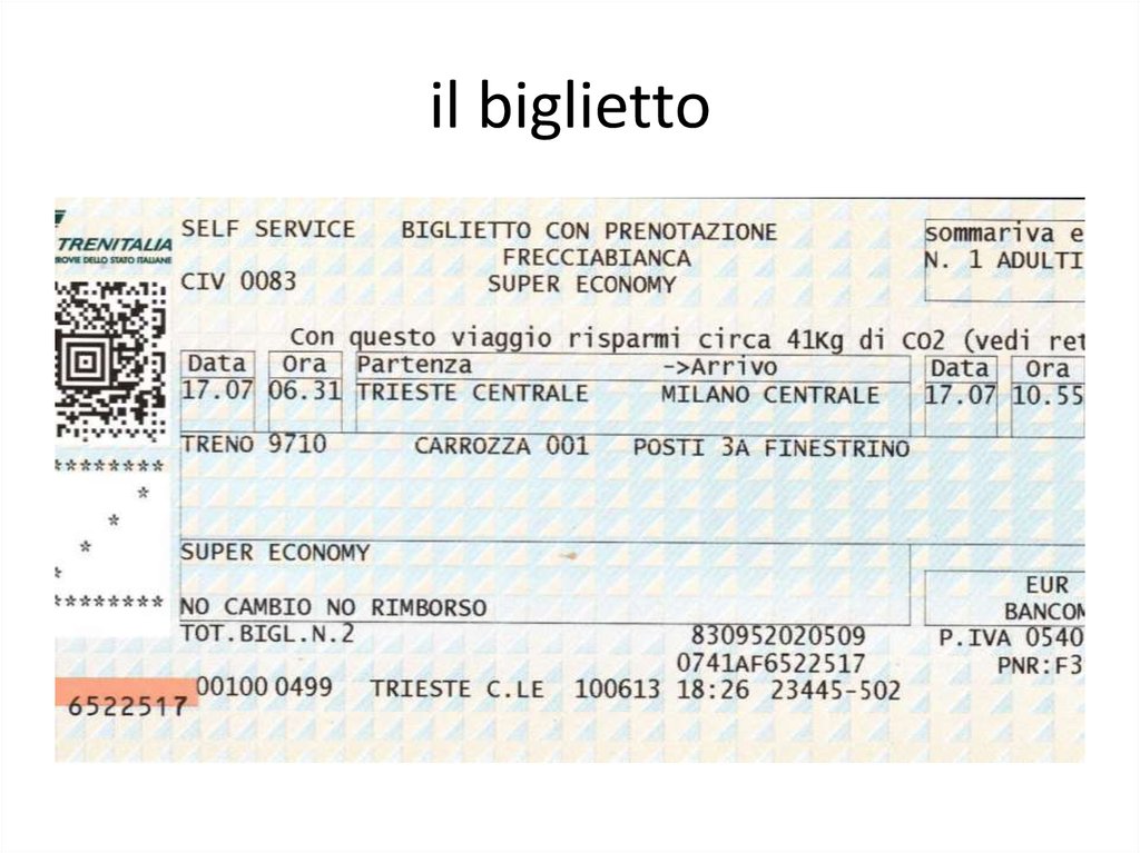 il biglietto