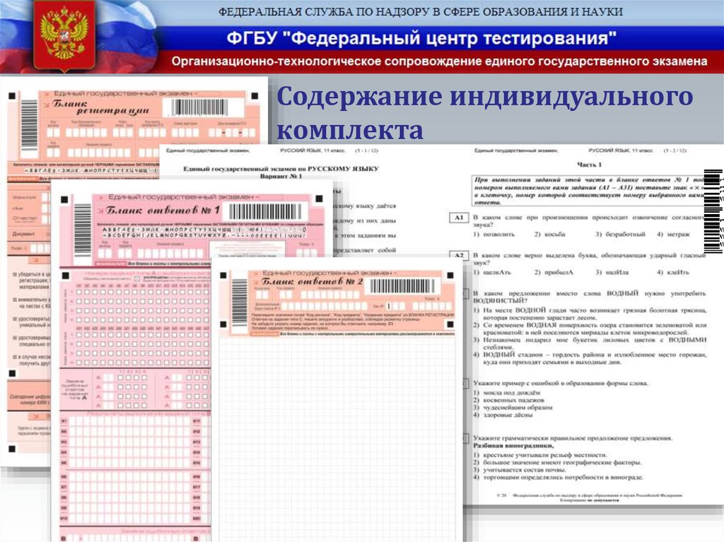 Смешанная форма проведения экзамена. 6 тестов егэ русский