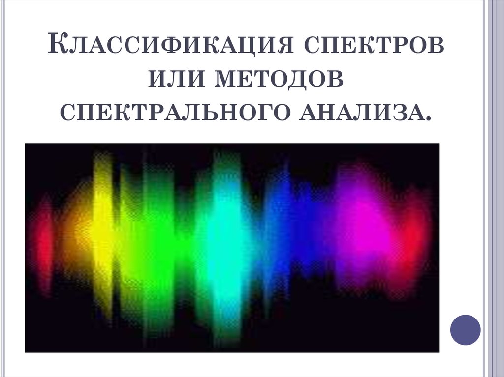 Эмиссионного спектрального. Классификация спектров. Проведение спектрального анализа. Фотографический метод спектрального анализа. Классификация спектральных методов анализа.