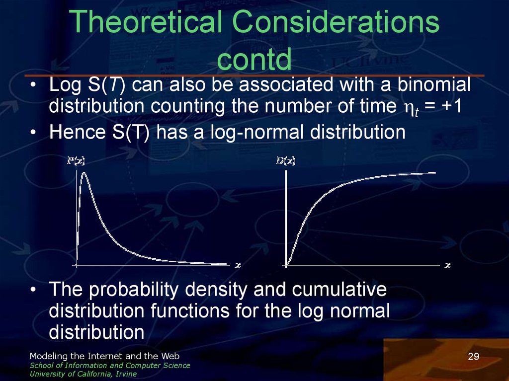 Theoretical Considerations contd