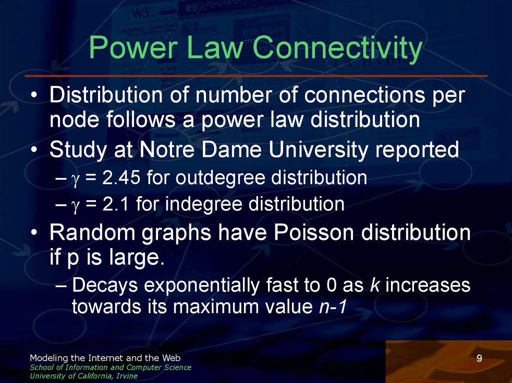 Power Law Connectivity