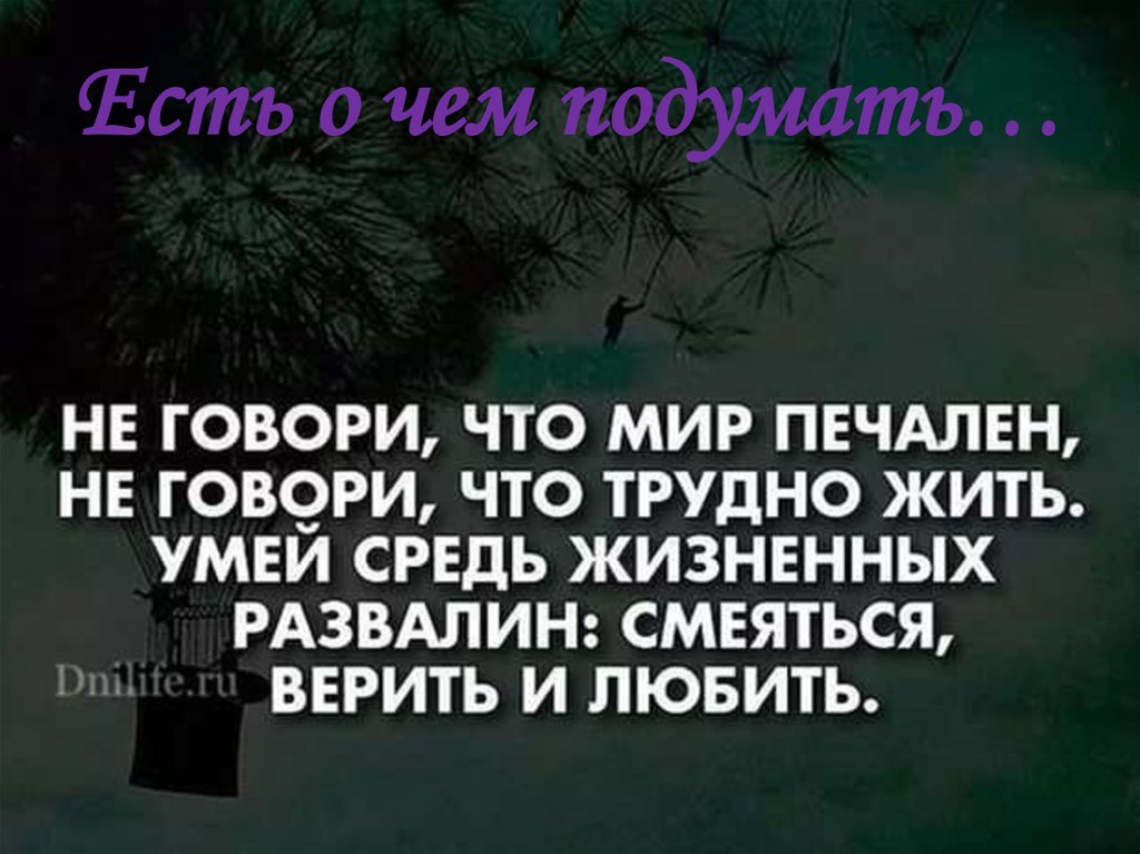 Есть о чем подумать…