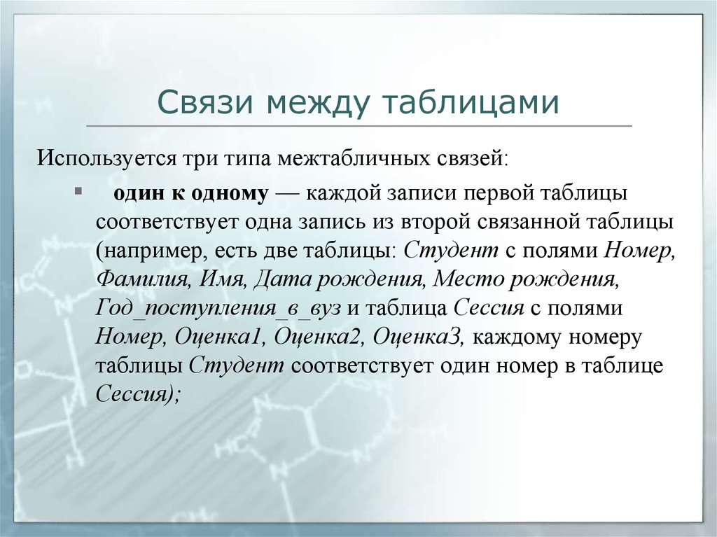 Связи типа есть. Межтабличные связи. Межтабличные связи и их виды. Охарактеризуйте типы межтабличных связей. Три типа межтабличных связей.