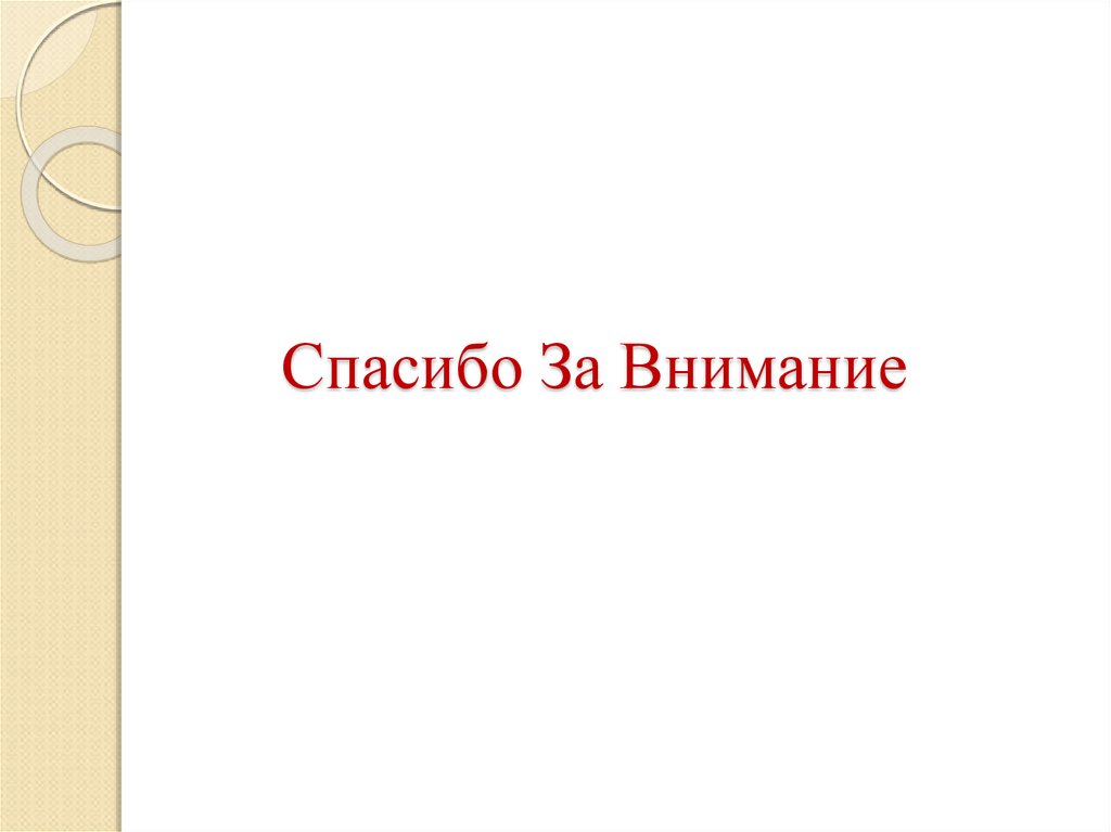 Спасибо За Внимание