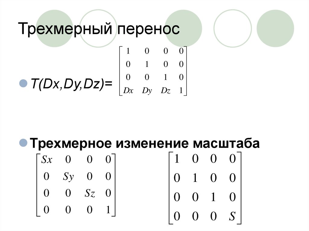 Пространственный перенос компьютерная графика