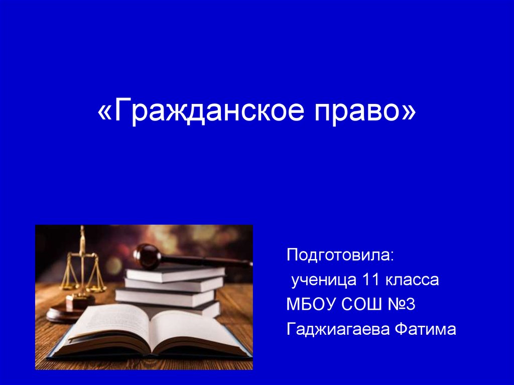 Презентация на тему гражданское право