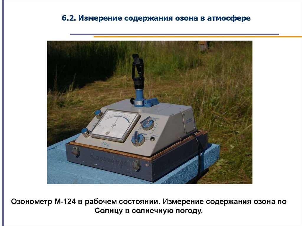 Измерение содержания озона в атмосфере - презентация онлайн