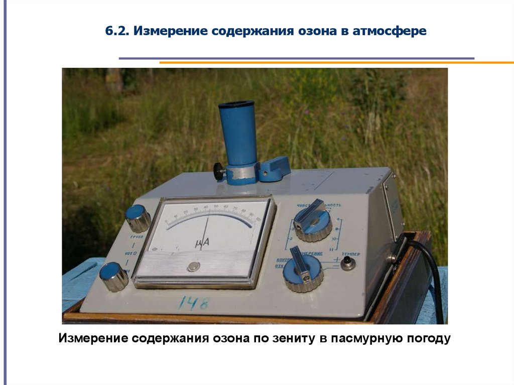 Измерение содержания озона в атмосфере - презентация онлайн